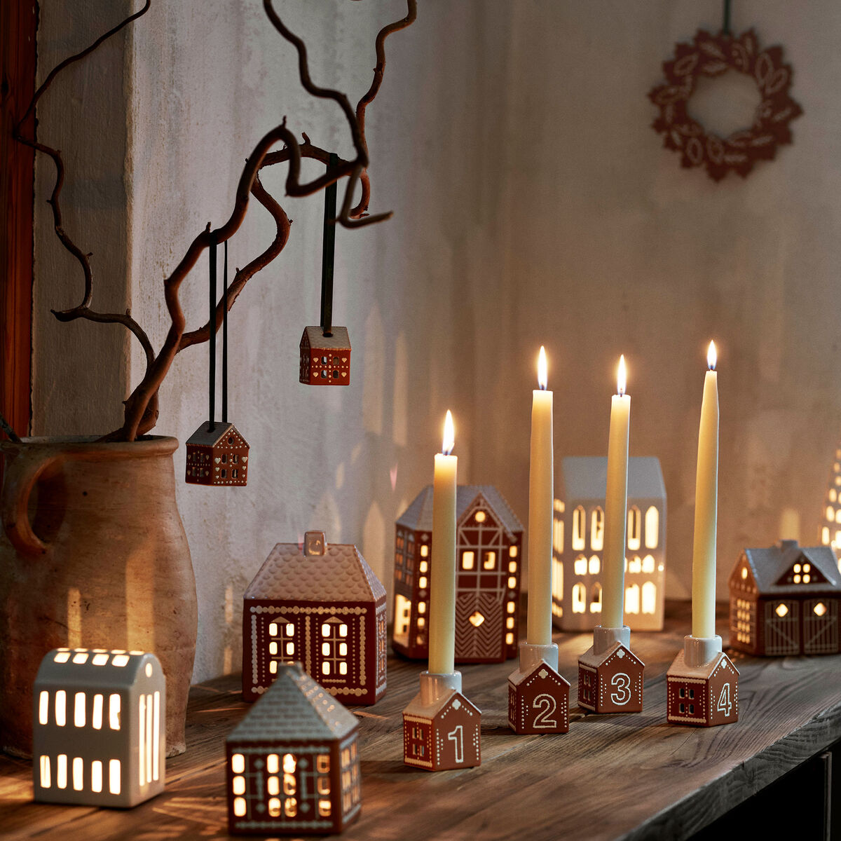 Kähler Gingerbread joulukoriste 2 kpl 5 cm, ruskea