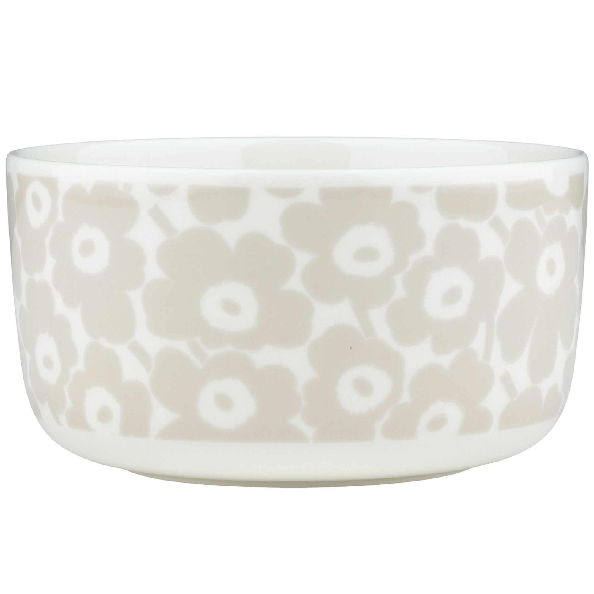 Marimekko Pikkuinen Unikko skål 5 dl, vit/beige