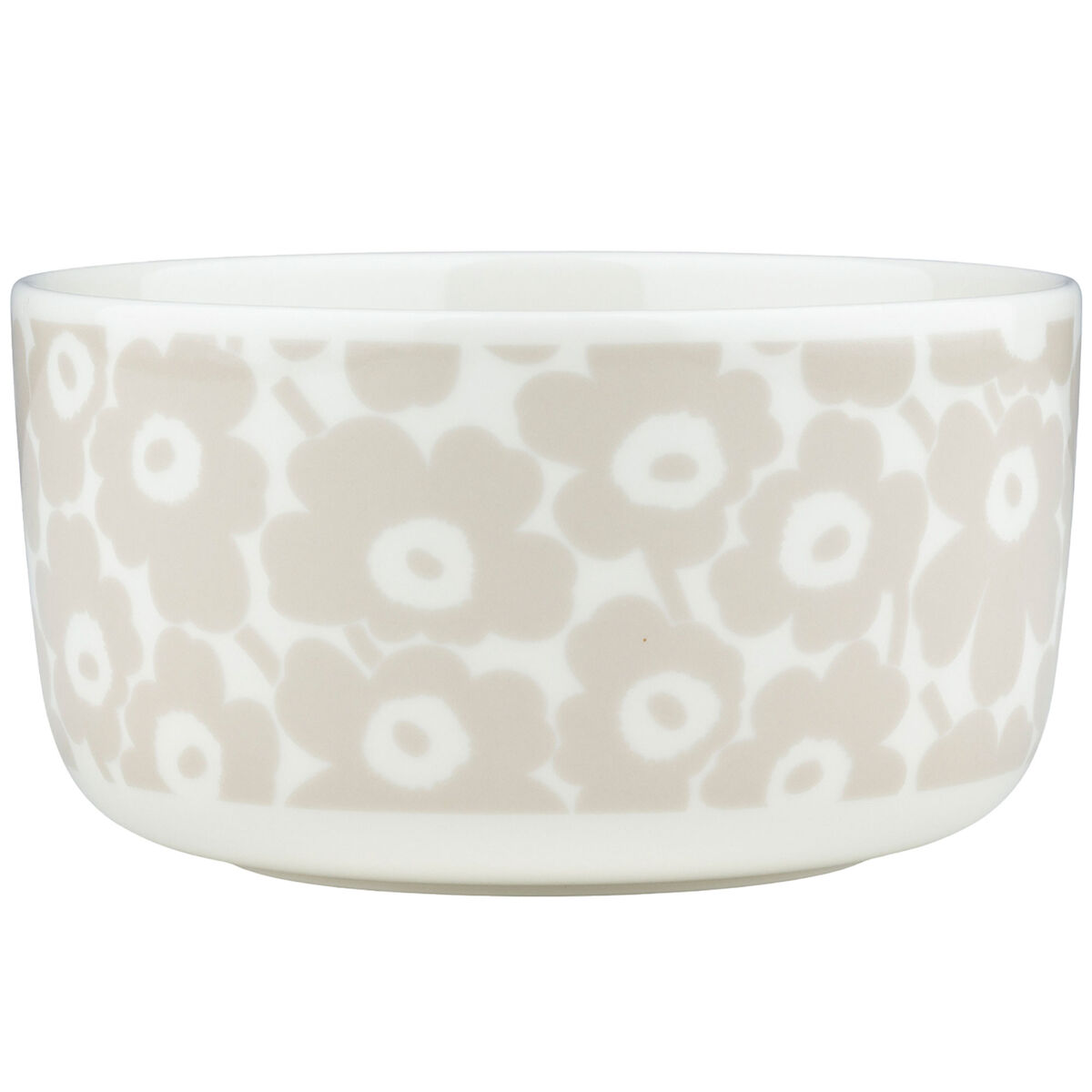 Marimekko Pikkuinen Unikko skål 5 dl, vit/beige
