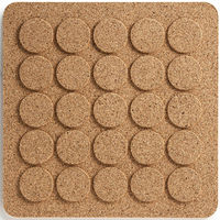Underlägg, square dots natural kork