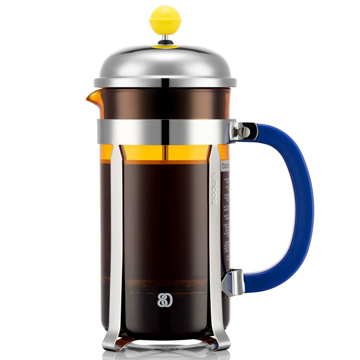 CHAMBORD kaffepress 8 koppar, gul/blå