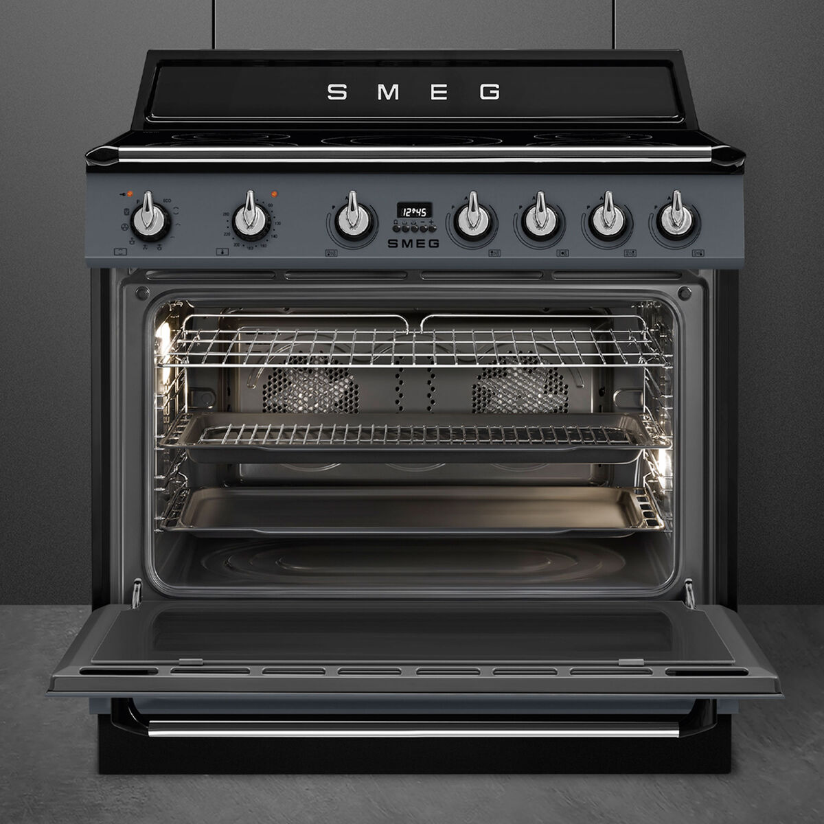 Smeg TR90IPGR Victoria induktionsspis med pyrolys 90 cm, grå