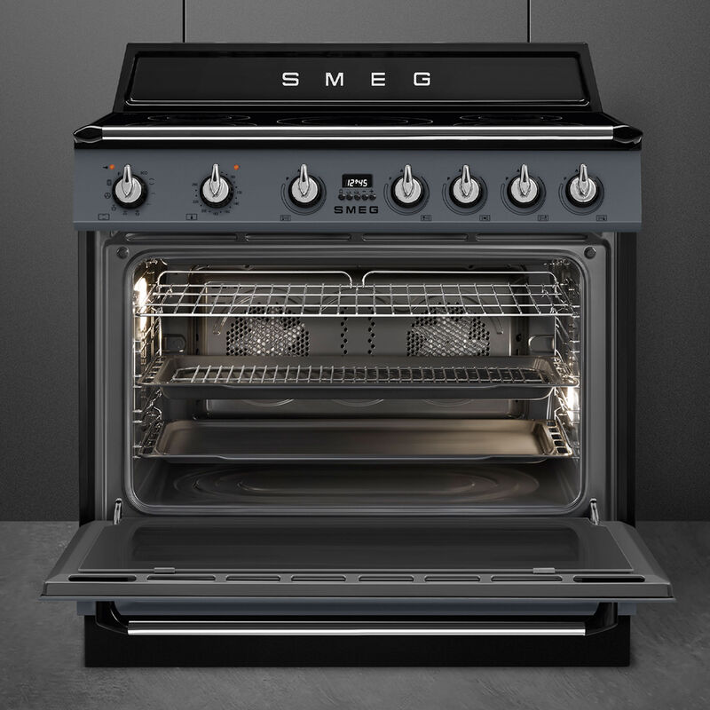 TR90IPGR Victoria induktionskomfur med pyrolyse 90 cm, grå