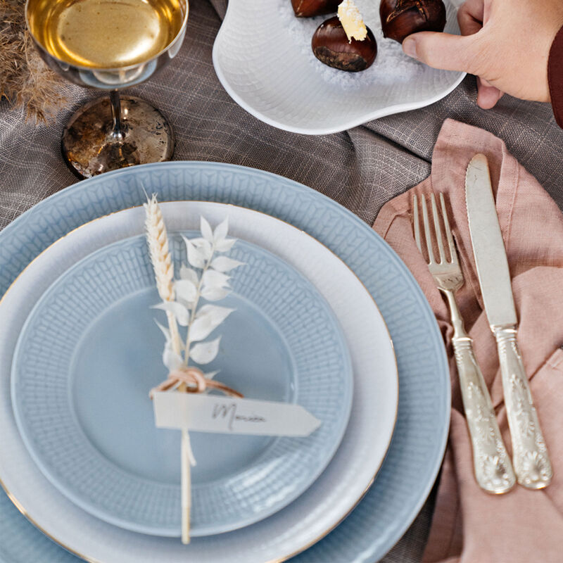 Swedish Grace Blå Tallerken 27 cm., porcelæn