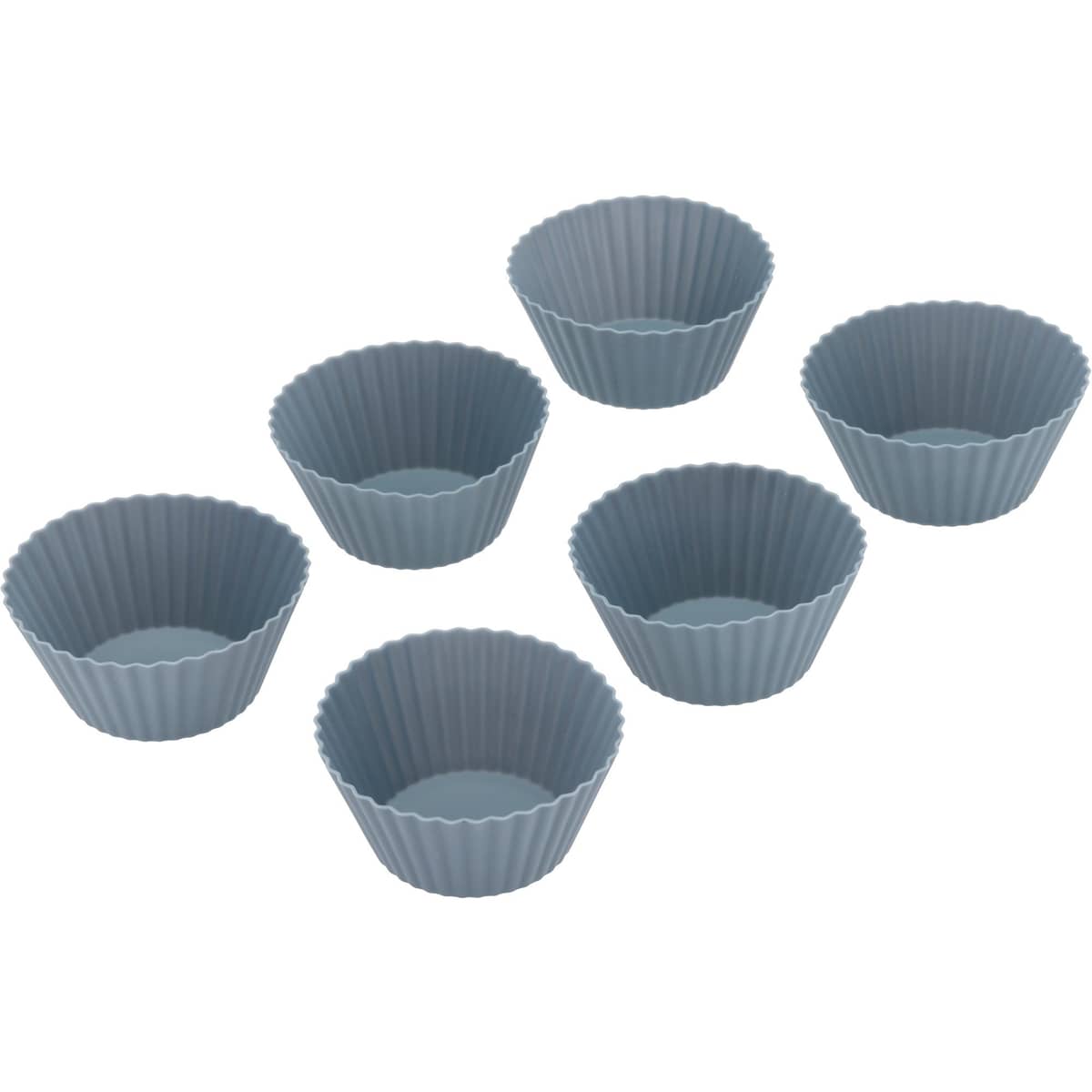 Pecan muffinssivuoat 6 kpl, 7x3 cm, indigo