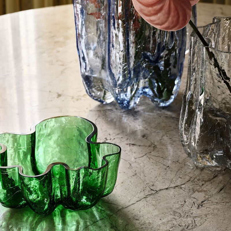 Crackle kulho 250 mm, vihreä