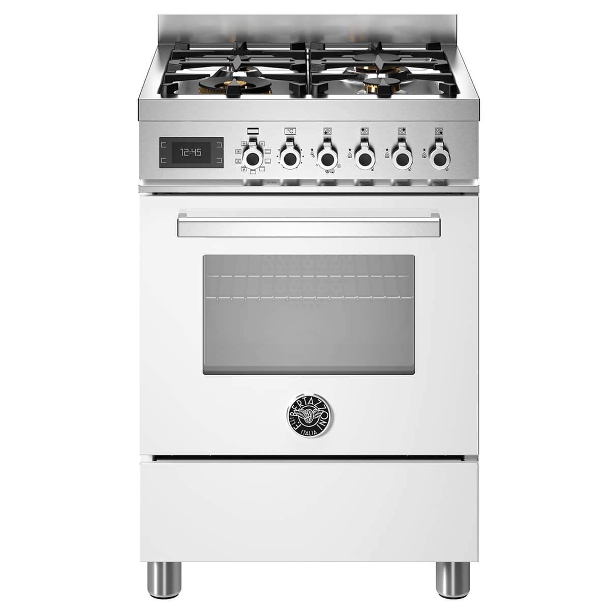 PRO64L1EBIT Professional gaskomfur med ovn, 60 cm, hvid