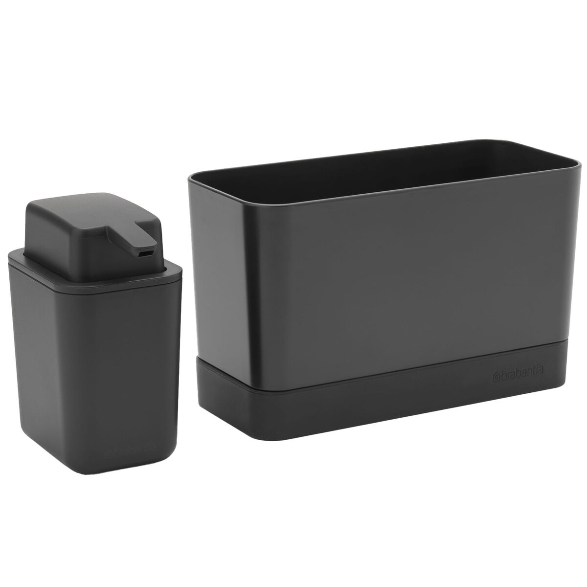 SinkSide opvaskeorganisator med sæbeholder, mørkegrå