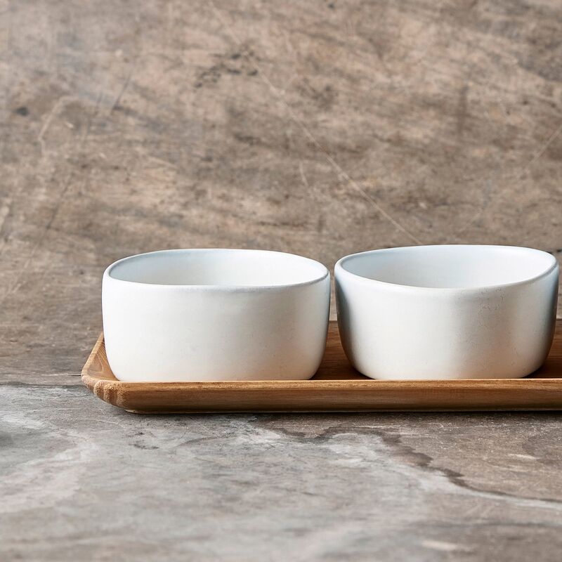 Organic skål, 12x10x5 cm, arctic white