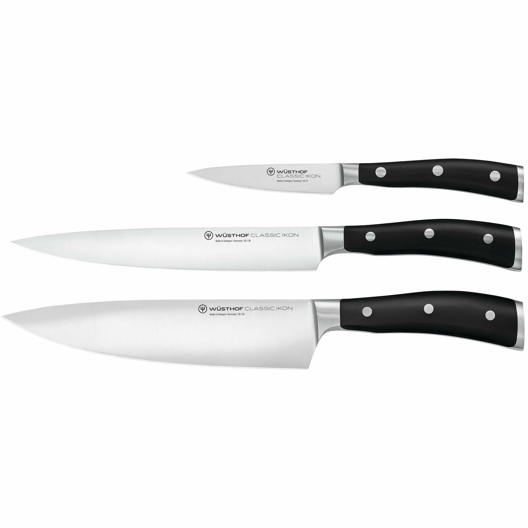 Classic Ikon Knivsett 3 deler Svart