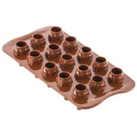 Silikonform Sjokolade Mr. & Mrs. Brown Ø2,5cm