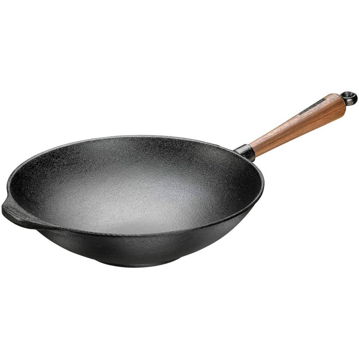 Wokpanna 30 cm Valnötshandtag