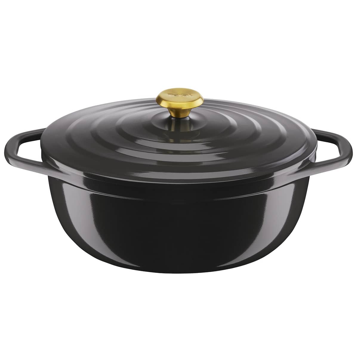 Air oval gryta, 5,7 liter, 30 cm, grå