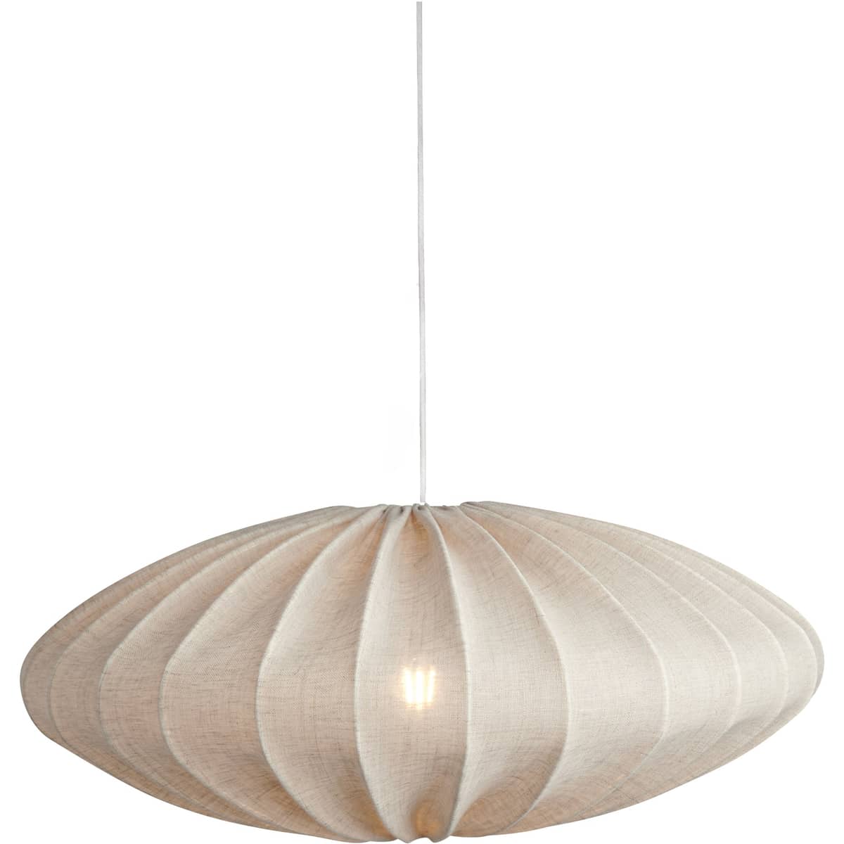 Ellipse taklampe, 65 cm, lin, naturell