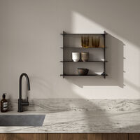 Division hylla 45 × 45 cm, svart stål