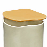 Amare burk med lock 21 cm, sand/brun