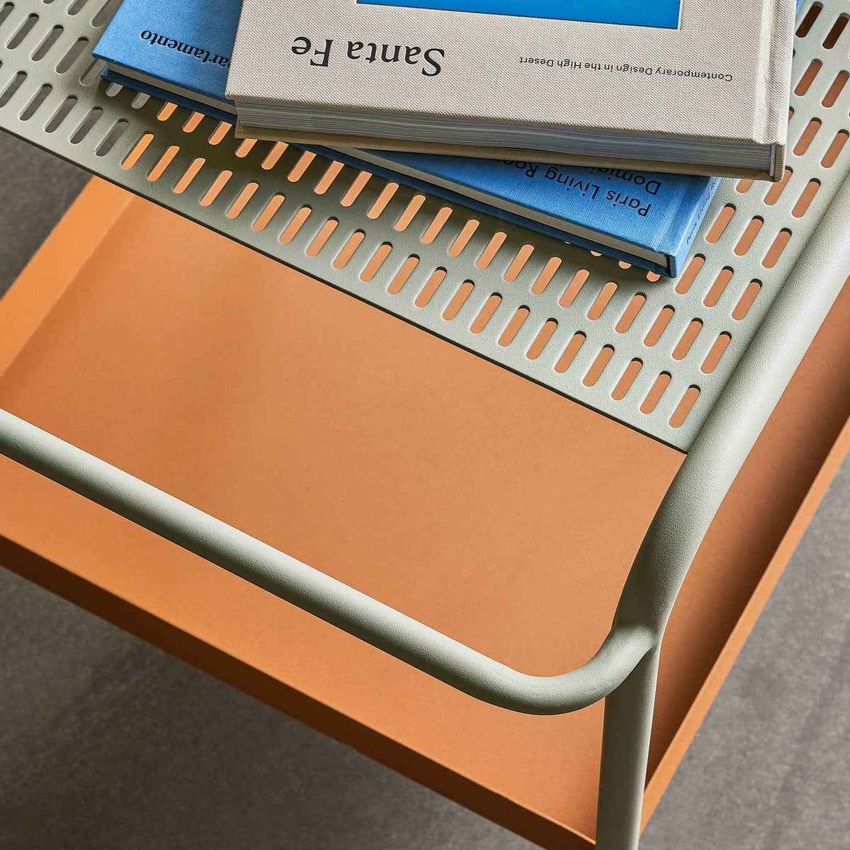 Push serveringsvagn, sand/brun