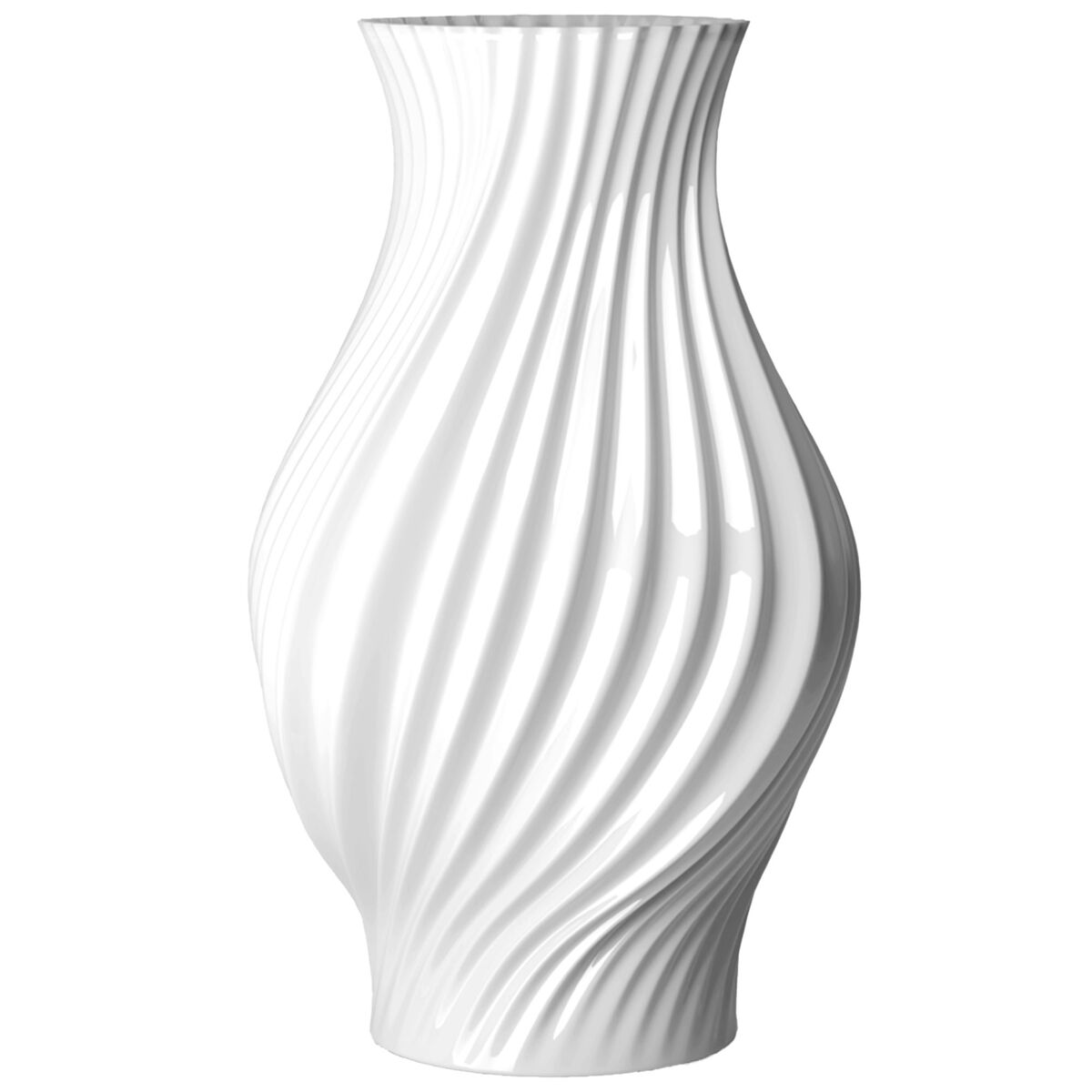Lyngby Porcelæn Twist vase 25 cm, hvit