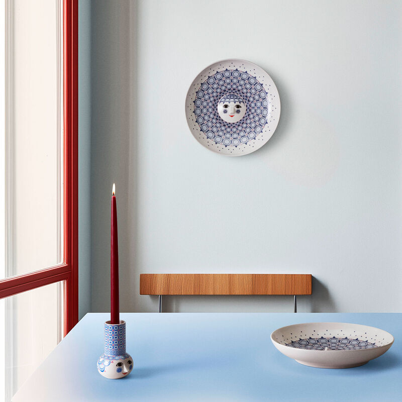 Bjørn Wiinblad Olga kynttilänjalka 14 cm, vaaleansininen