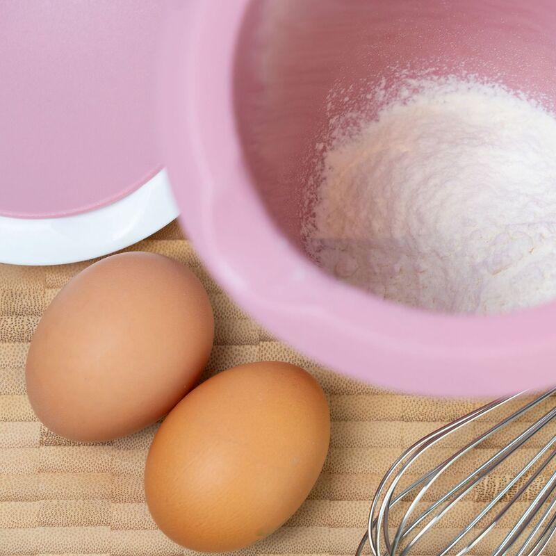 Blandskål 1 liter, rosa/vit