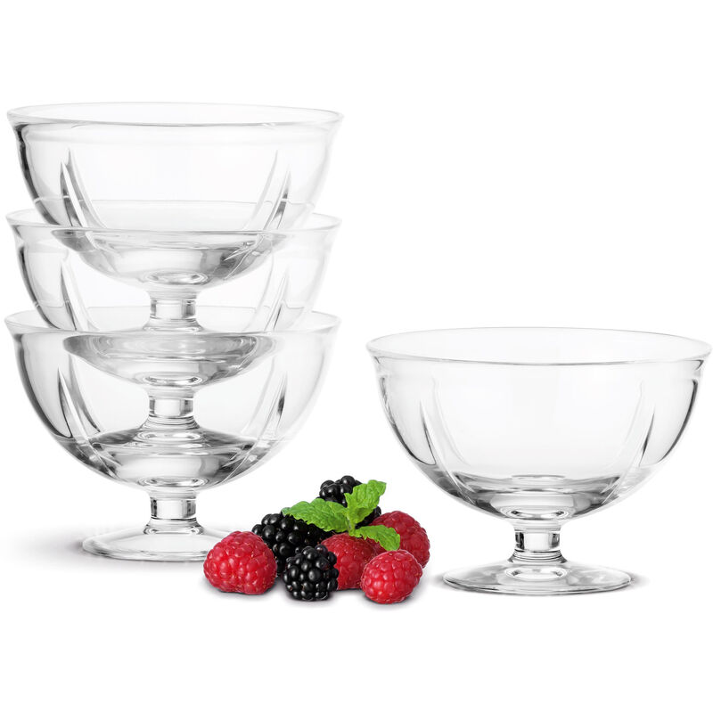 Glasskål på fot 4 st