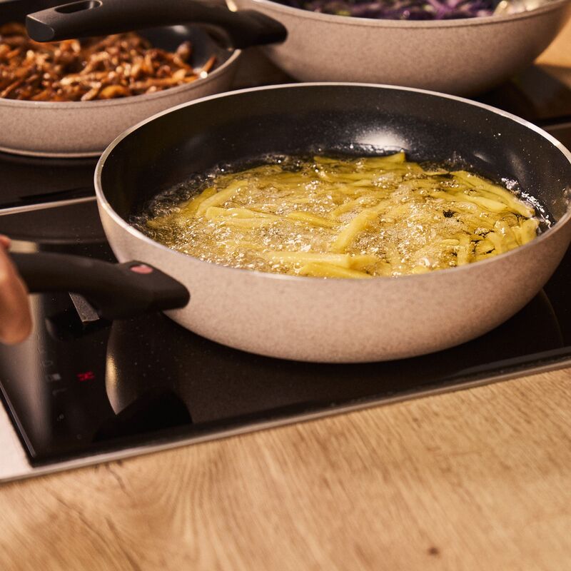 Ledro stegepande, beige 28 cm