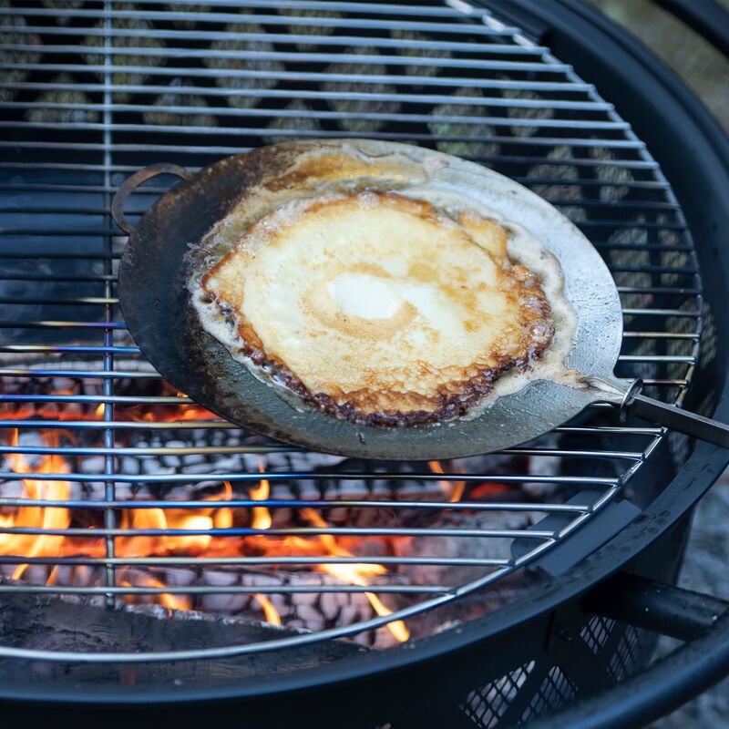 Grillpanna med fällbart handtag