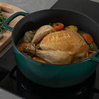 gjutjärnsgryta med lock 28 cm/5,3 liter, grön