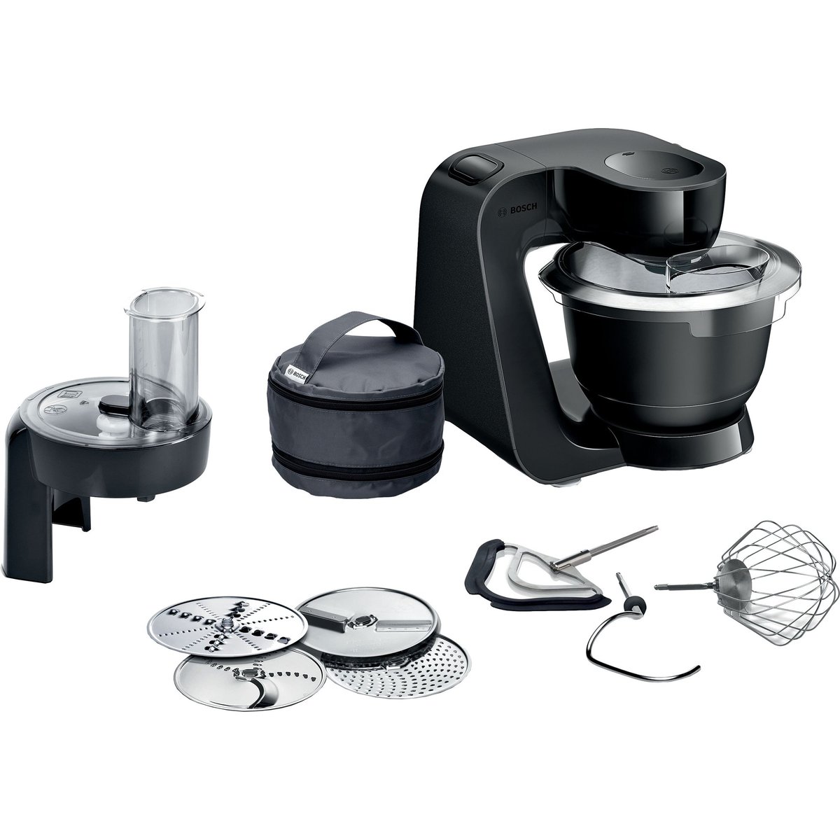 Køkkenmaskine, 1000 W, karbon/sort