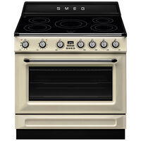 Smeg TR90IPP Victoria induktionsspis med pyrolys 90 cm, crème