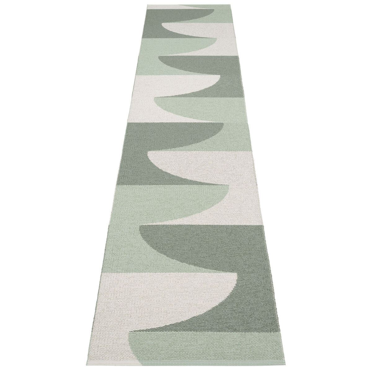 Pappelina Hill matta 70 × 360 cm, army/mint/grey