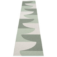 Pappelina Hill matta 70 × 360 cm, army/mint/grey