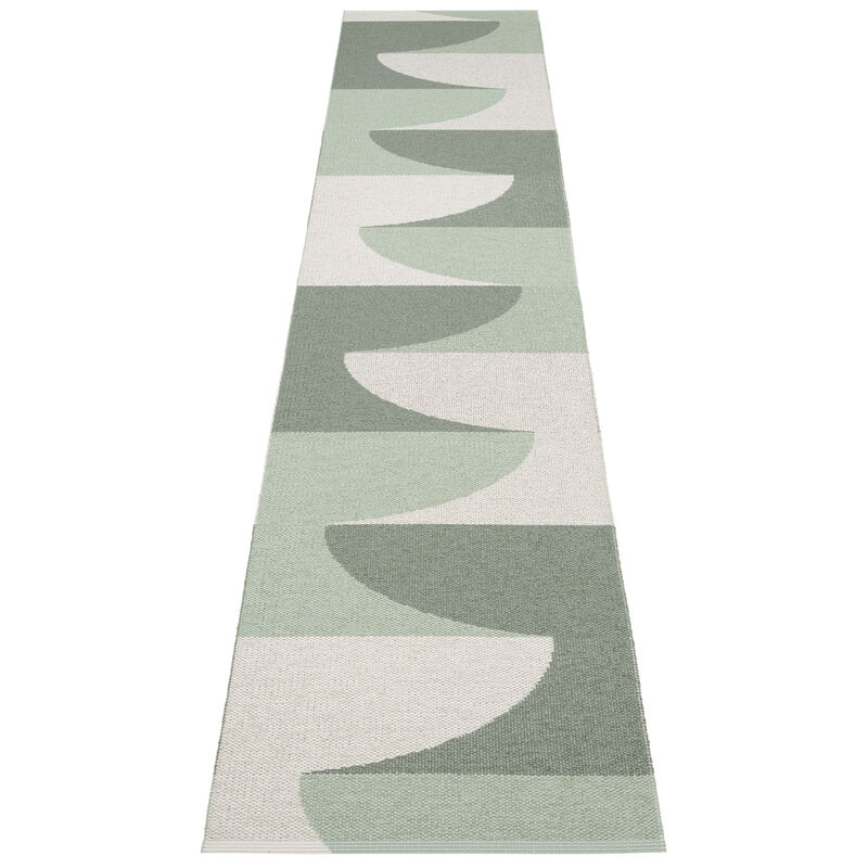 Pappelina Hill matto 70 × 360 cm, army/mint/grey