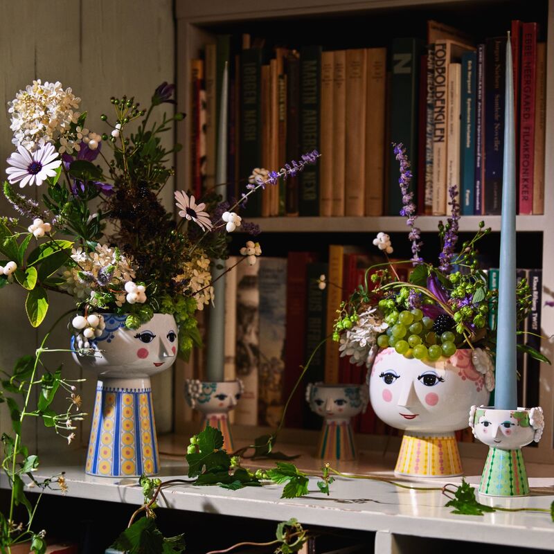 Eva blomsteroppsats Ø15,5, rosa