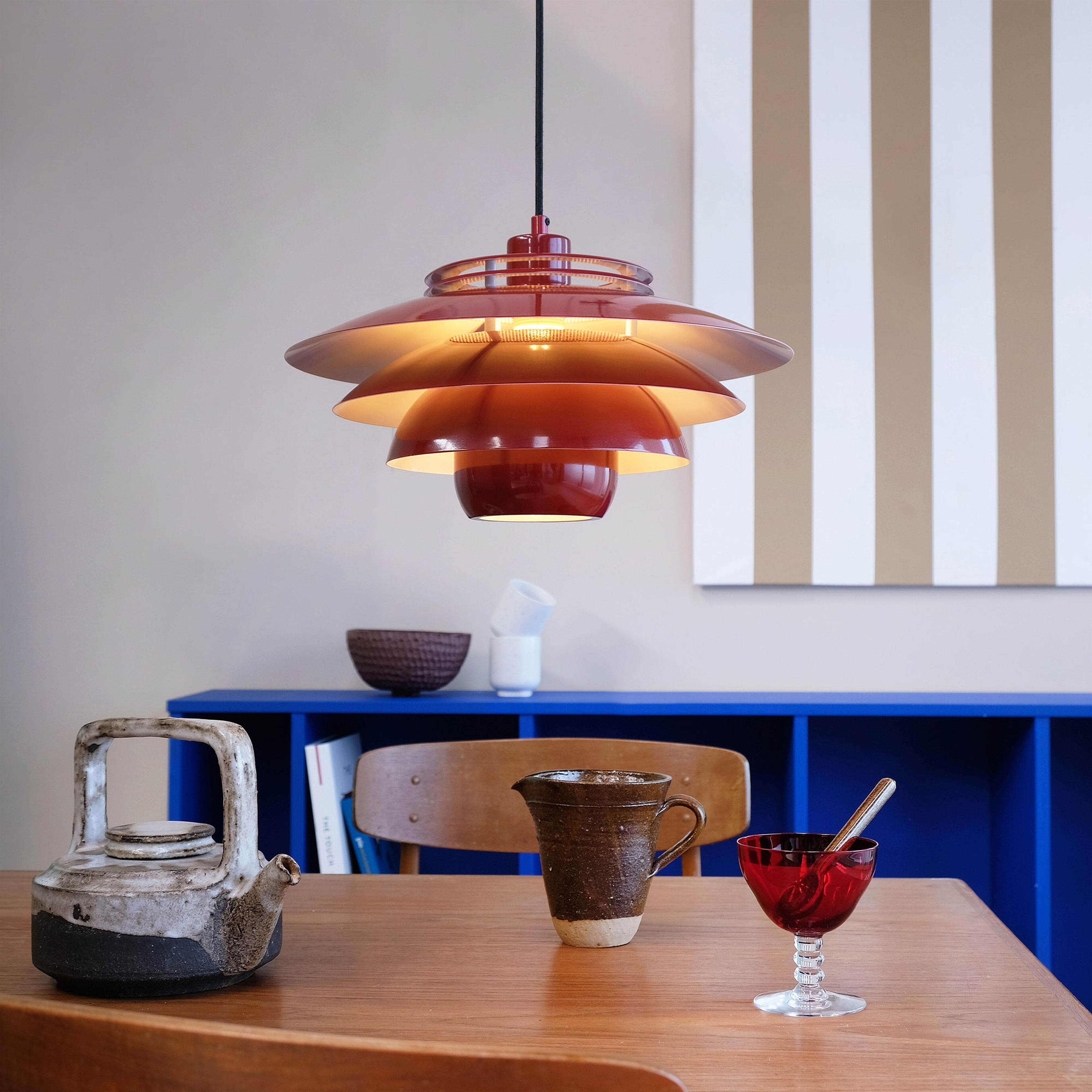 Dyberg Larsen Ejka pendellampa, röd