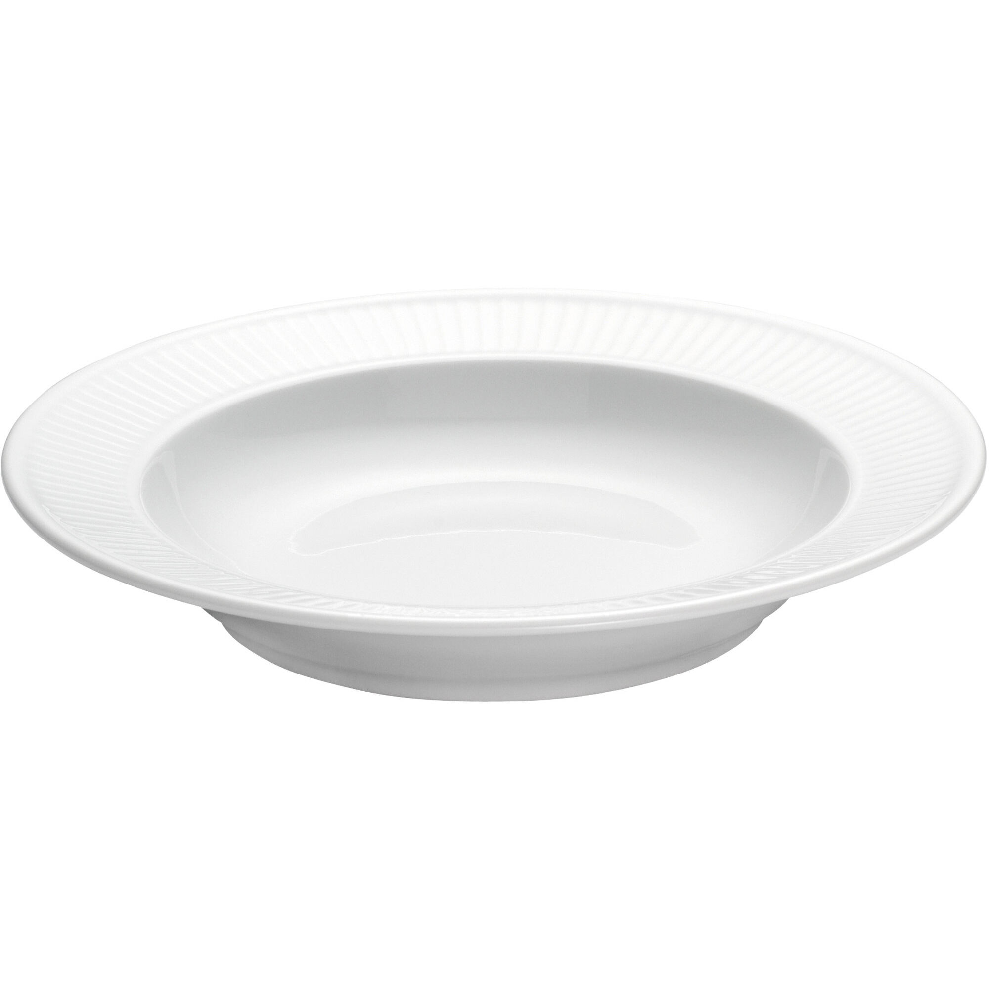 Vit Plissé djup tallrik