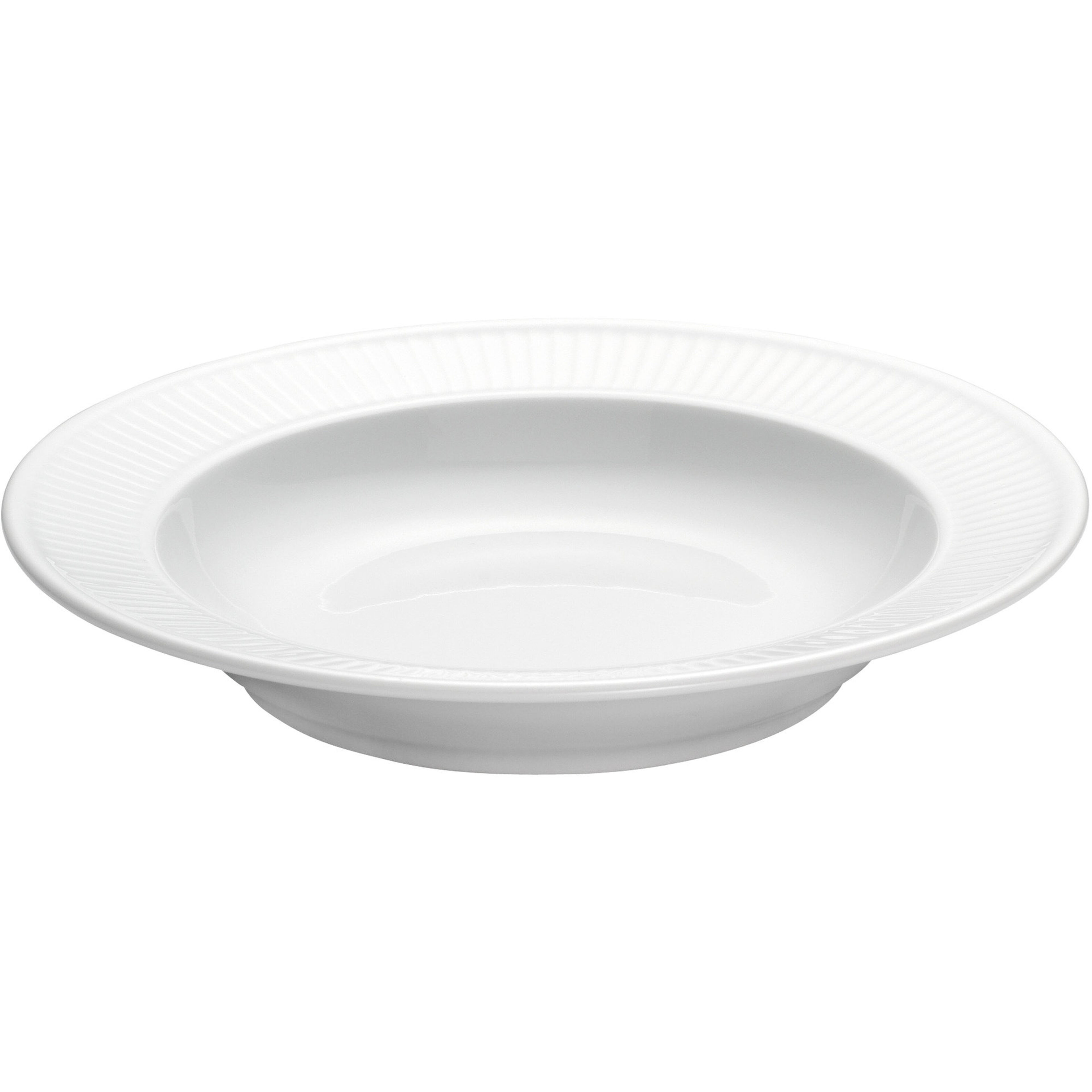 Vit Plissé djup tallrik