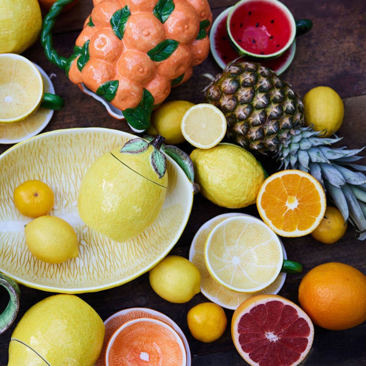 Fruity kopp med fat 25 cl, grønn/rød