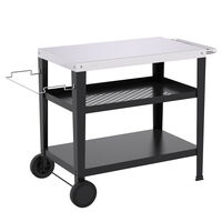 Vogn til stekebord med 4 brennere