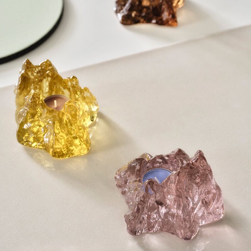 The Rock ljuslykta 9 cm, gul