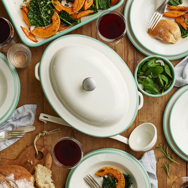 Emaljert støpejernsgryte 4 liter, kremfarget