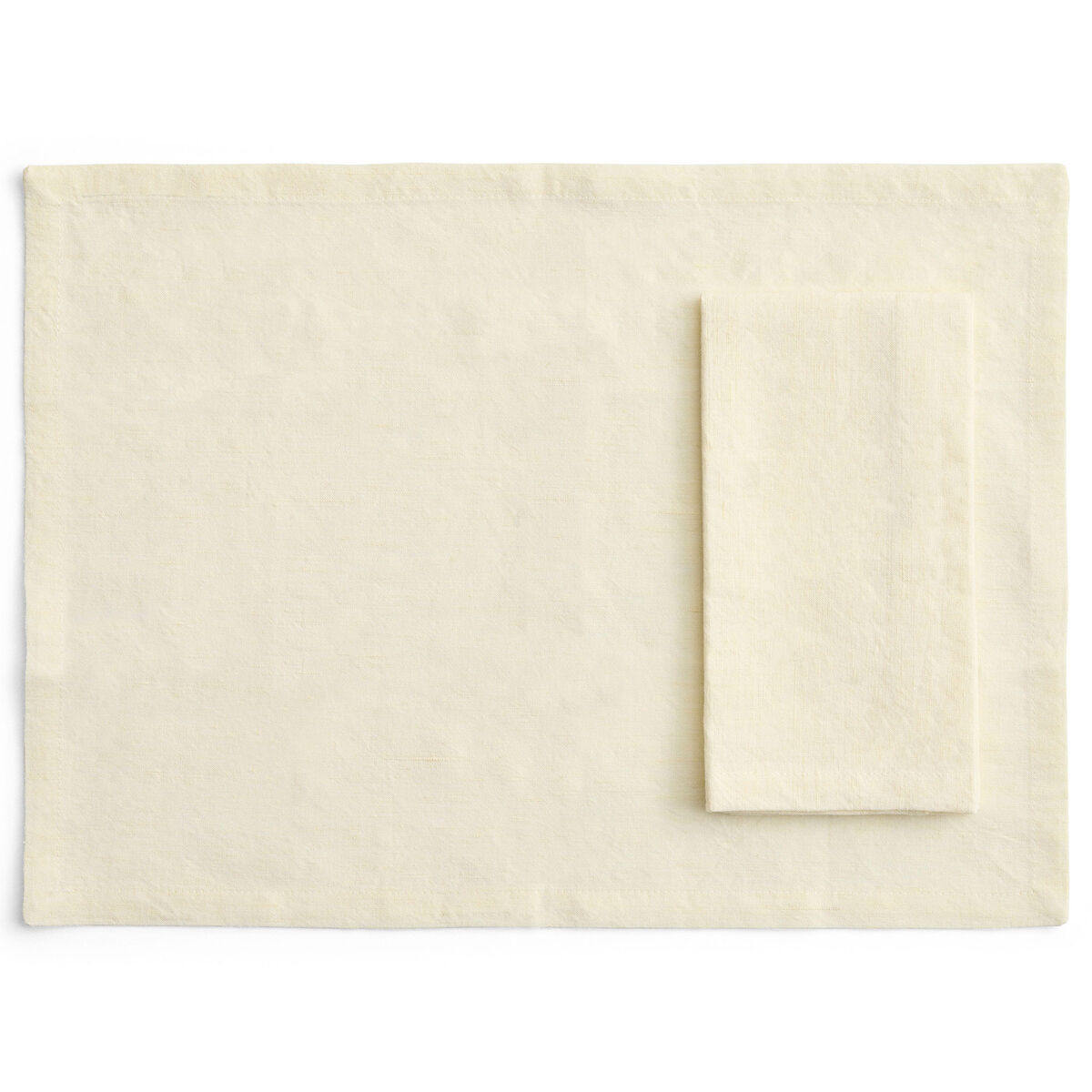 Tavolo bordbrikke/serviett 4-pakning, soft yellow