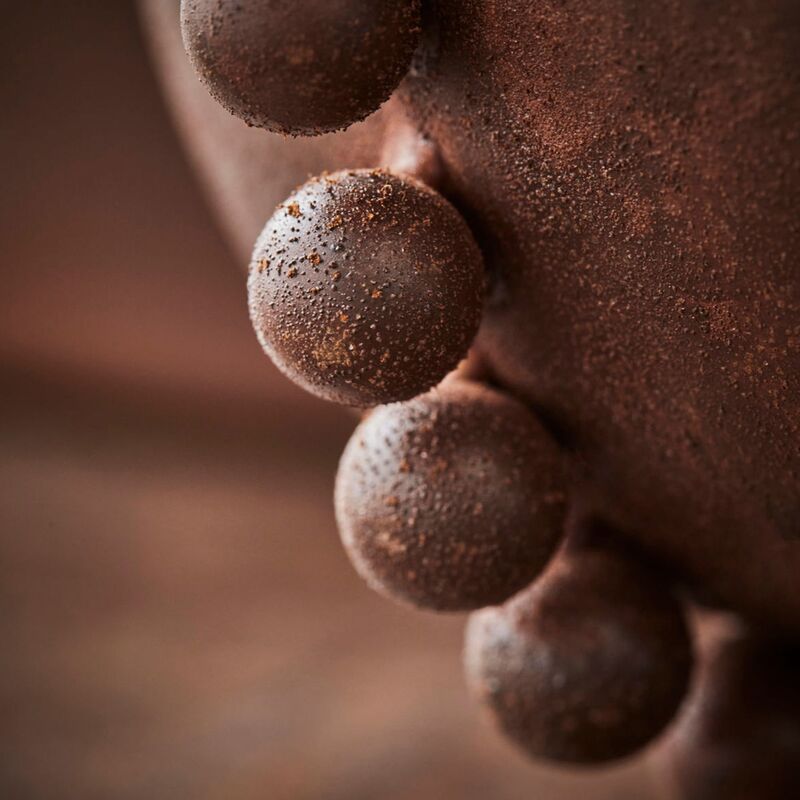 Manet ljusstake, bränd röd