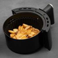 Silikonform till airfryer 18,5x14,5 cm, svart