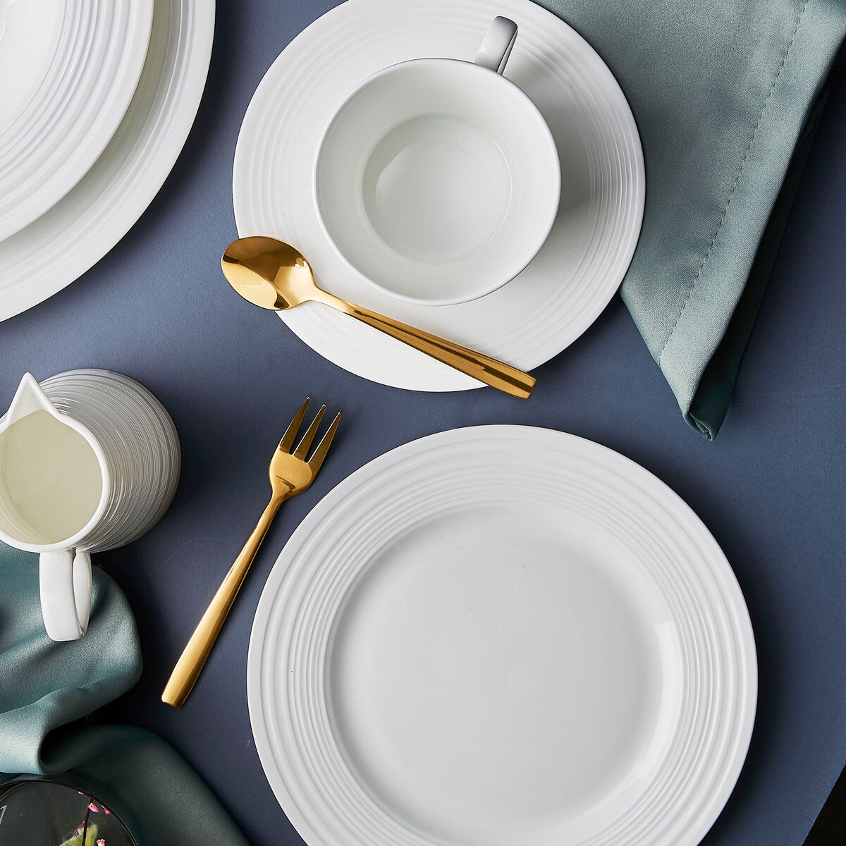 Kermanvalkoinen Passion-jälkiruokalautanen, 20 cm, 4 kpl