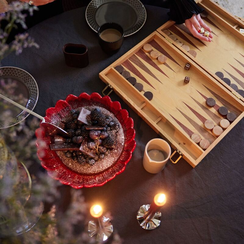 Edith rund dug 180 cm, grå