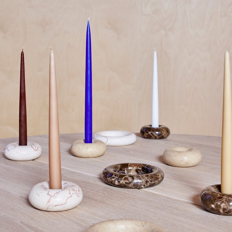 Savi lysestake marmor 3 cm, choko