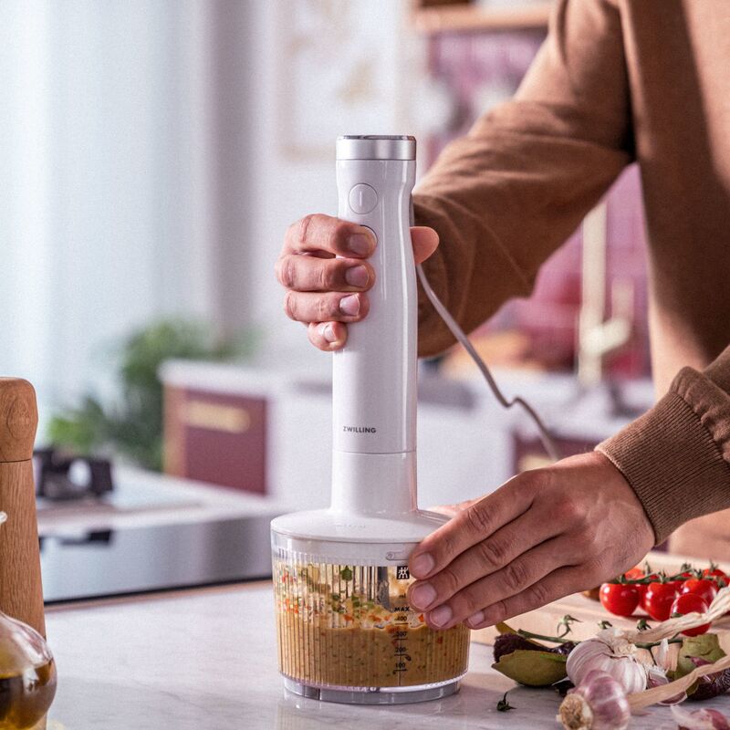 hacktillbehör för stavmixer, vit