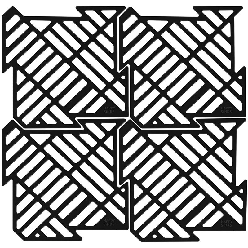 Diskbänksmatta 4-pack, svart