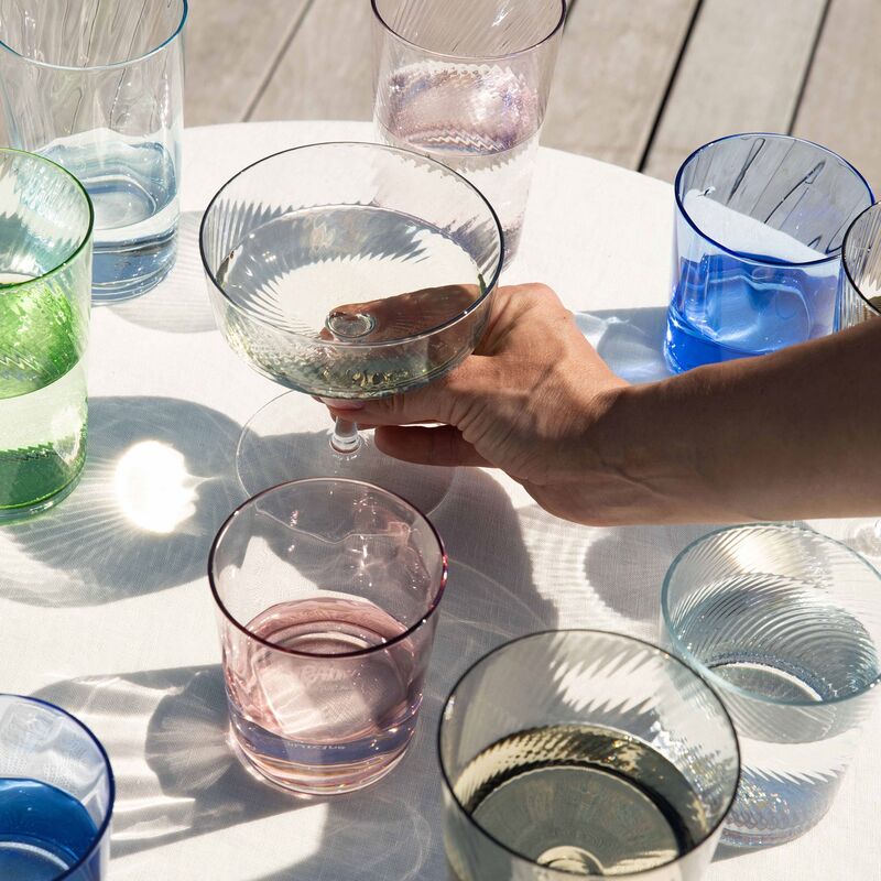 RAW Unique Swirl champagneglas 25 cl, grå